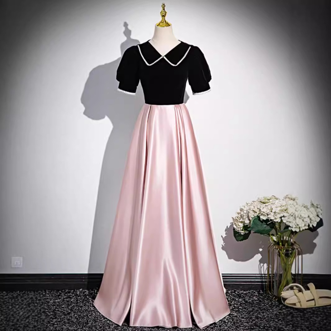 Vestido de noche vestido de lujo ligero nicho francés de alto nivel rosa 2026 nuevo vestido de espectáculo anfitrión solo
