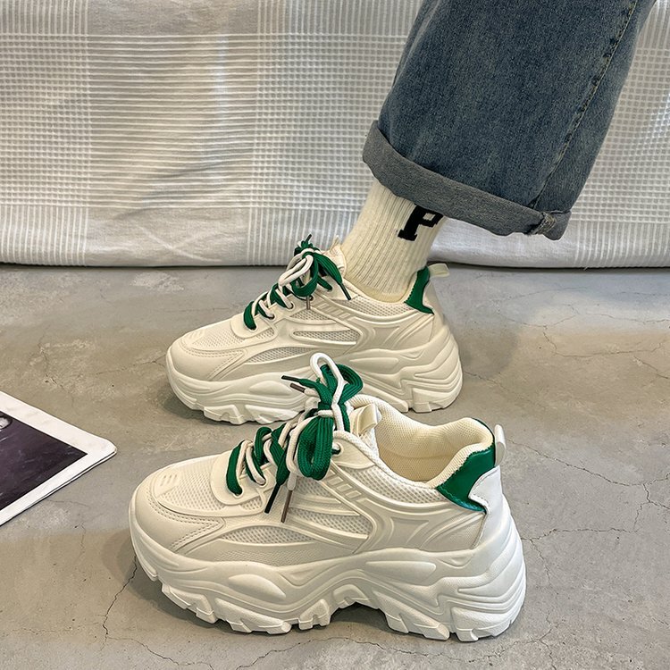 Mesh breathable clunky sneakers for women 2024 new autumn trendy Korean style sports casual platform running shoes for women Mesh breathable clunky sneakers for women 2024 new autumn trendy Korean style sports casual platform running shoes for women