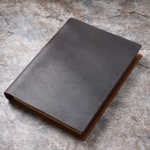 Genuine leather notebook A4 loose-leaf book, retro handmade first-layer cowhide 4-hole clip, ultra-thick sketchbook, large diary