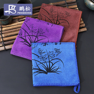 茶巾批发棉麻加厚印花茶布毛巾厨房茶台茶几抹布茶韵吸水茶巾