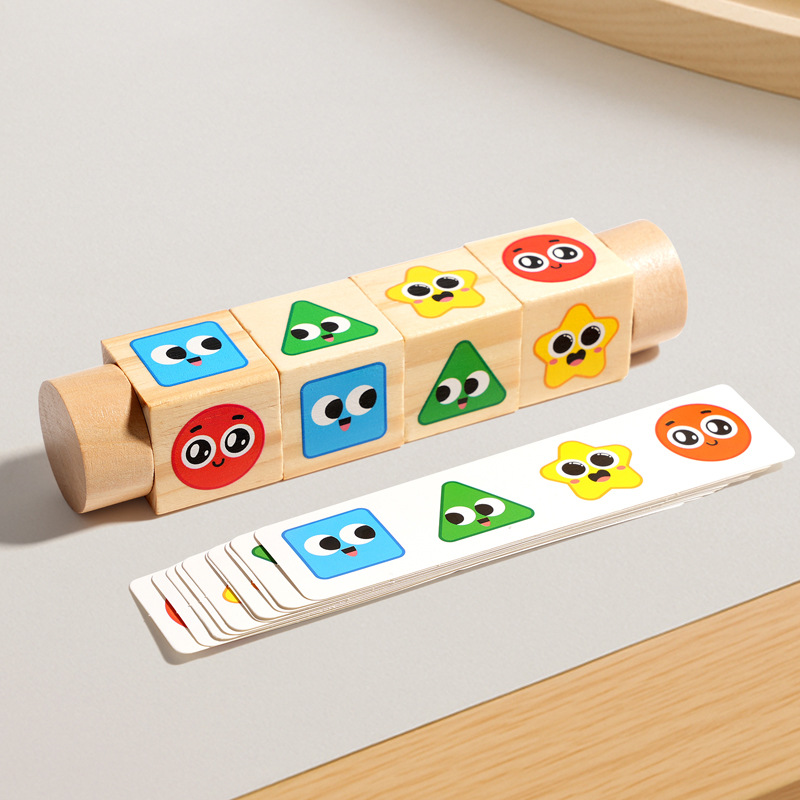 Puzzle de madera giratorio para niños Educación temprana Cognición Animal Puzzle Baby 3D Juguetes de mesa para padres e hijos