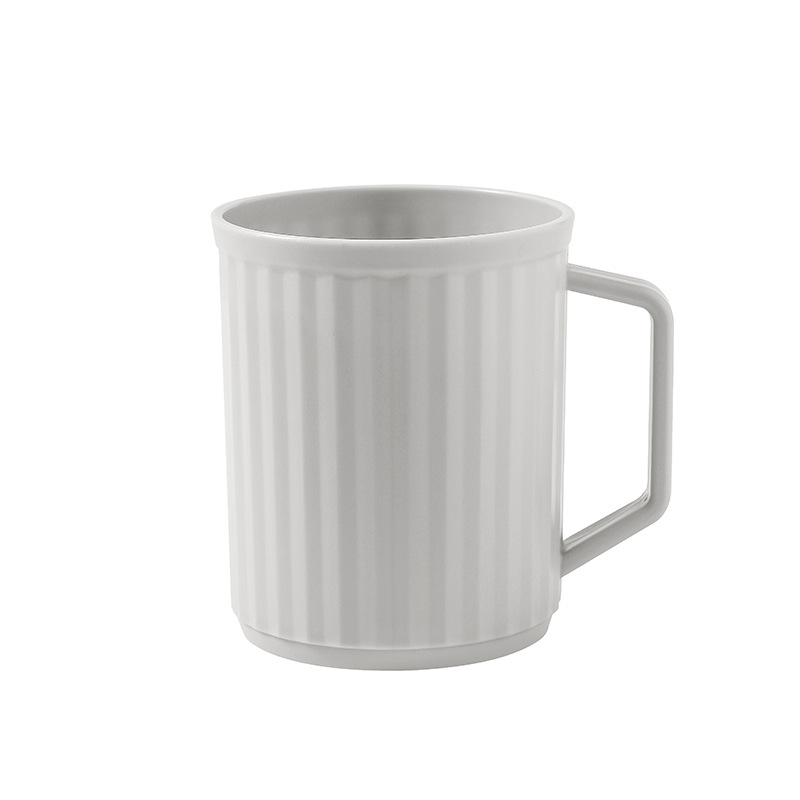 [Taza de enjuague bucal grueso] taza de cepillo de dientes de pareja de tocador doméstico de alto aspecto mango de gran capacidad taza de lavado de patrón vertical