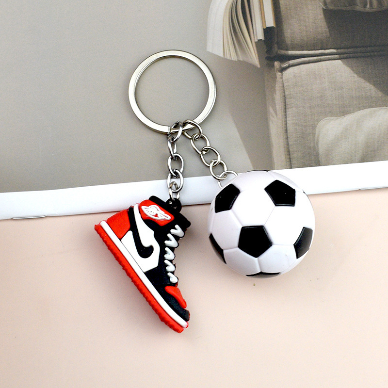 Creative Football Shoes Keychain Mini Sports Equipment Sports Souvenir Pendant School Prizes Small Gifts