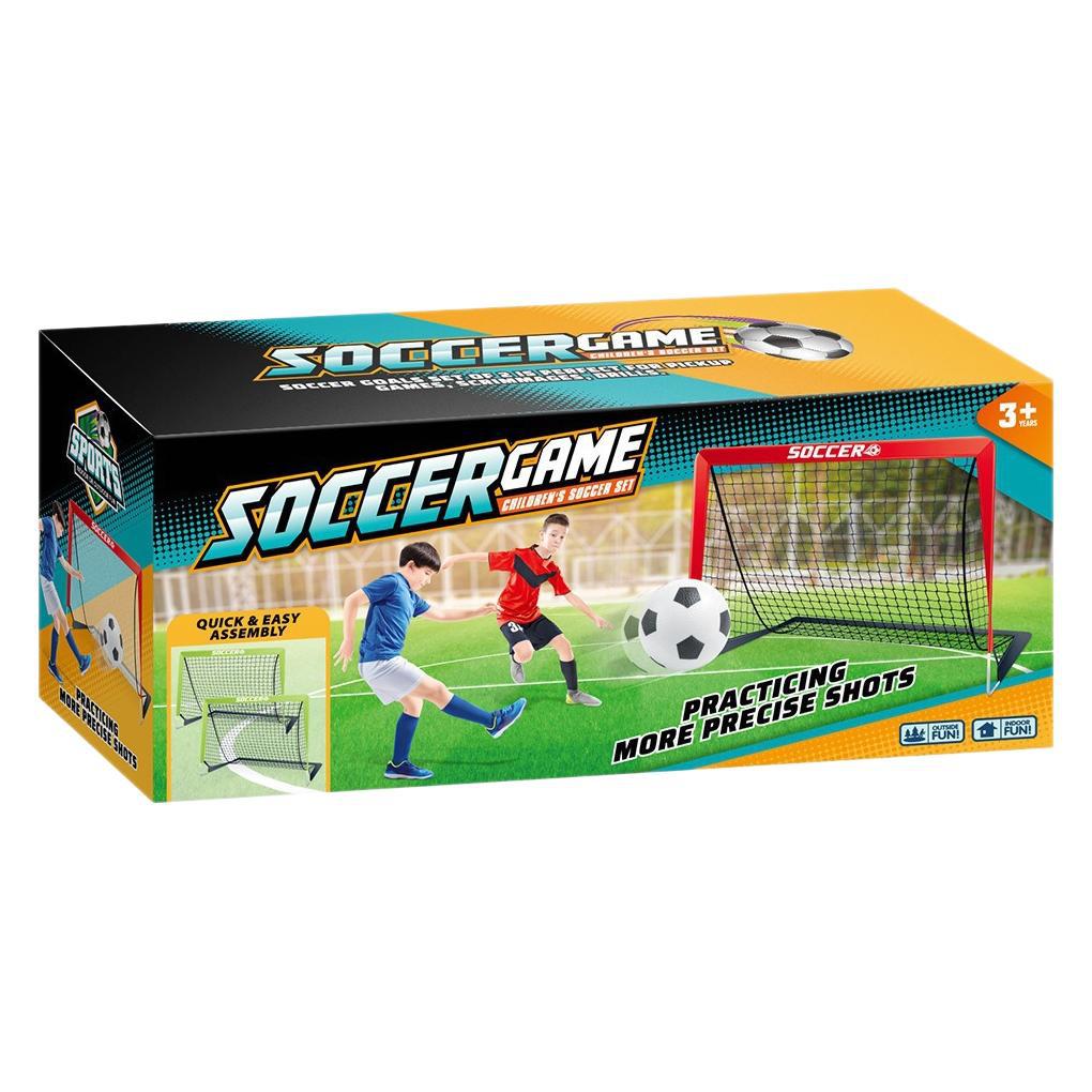 Juegos de fútbol transfronterizos infantiles portátiles de entrenamiento plegable puerta de fútbol interactiva padre-hijo conjunto de juguetes interiores y exteriores