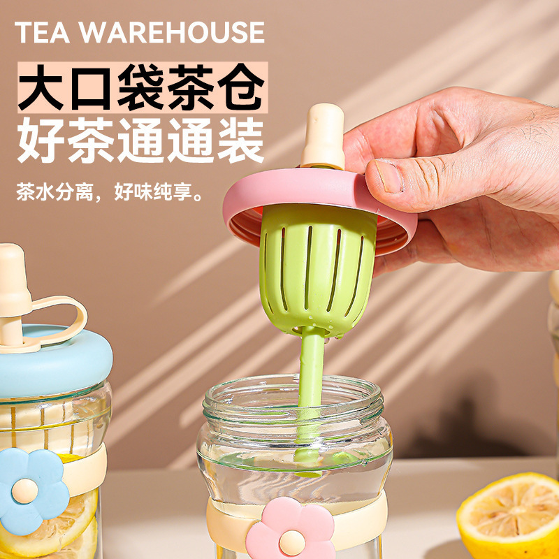 新しいかわいいマカロングラスストローカップ茶水分離ポータブルカップギフトカップ広告カップ卸売|undefined