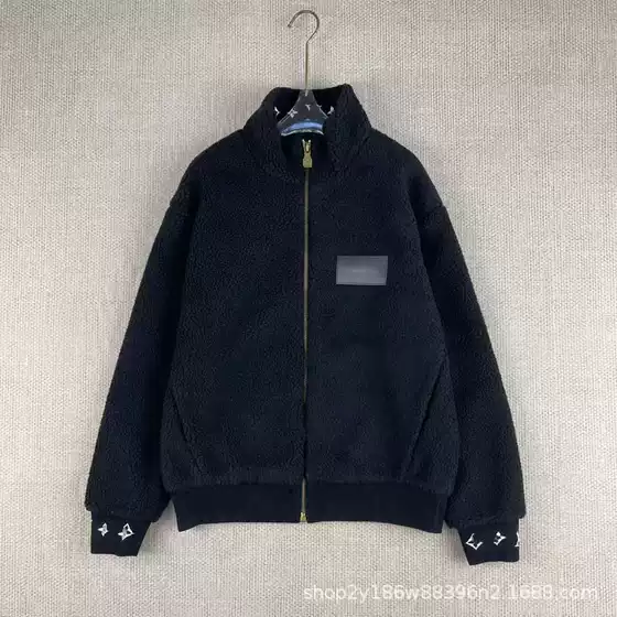 New Fall/Winter 2025 Streetwear Teddy Fleece Belted Jacket with Leather Patch, Unisex Casual Loose Fit