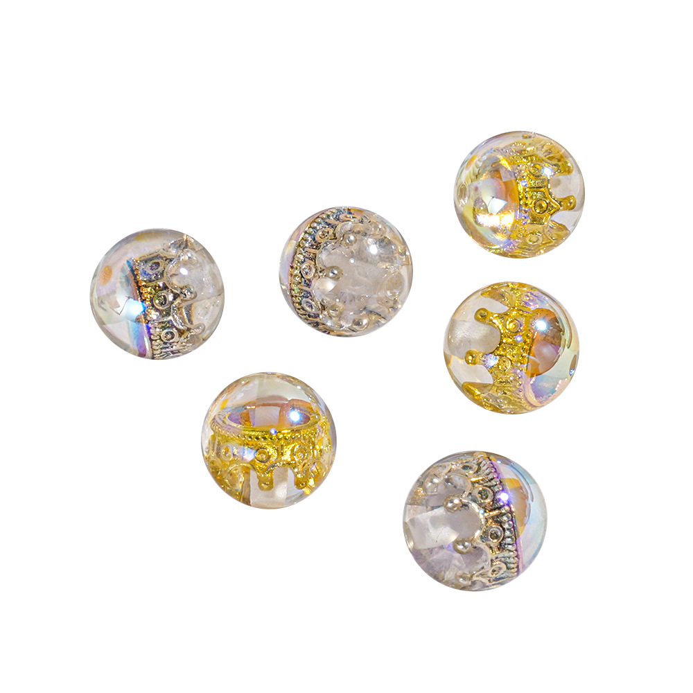 Haijia Gaohuo Resina óptica con corona Pulsera con cuentas de aleación Cuentas semiacabadas Material de accesorios de joyería de bricolaje