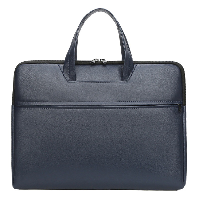 Bolsa de ordenador portátil 2021 otoño nueva moda de cuero de PU simple bolso de hombre negro de alta gama