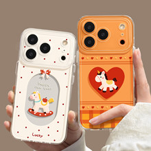 爱心小马适用苹果17手机壳iphone16promax卡通15plus新款14全包