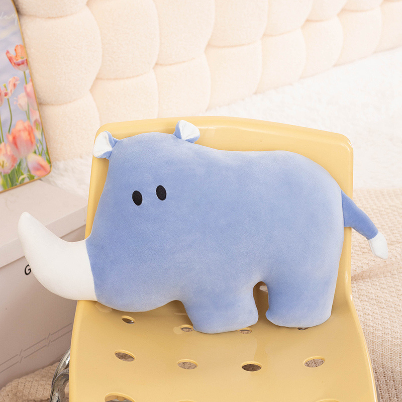 Dibujos animados Mohson almohada animal lindo rinoceronte cocodrilo zorro Kapibala muñeco de peluche sofá cojín de sala de estar