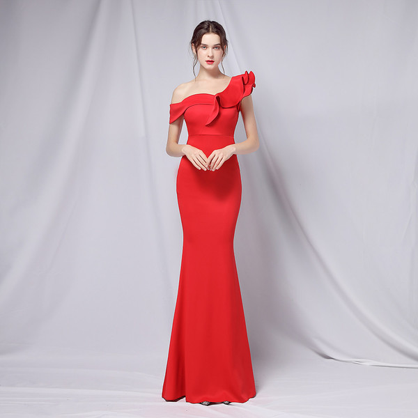 Fashionable long elegant sexy evening dress