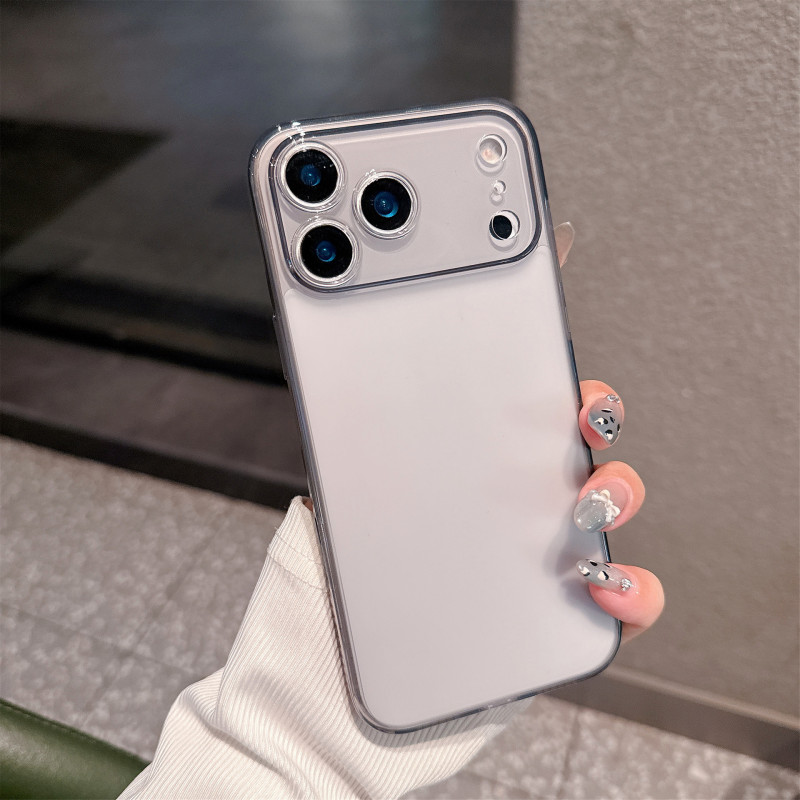 适用iPhone17promax手机壳透明磨砂玻璃苹果16简约超薄防摔保护套|undefined