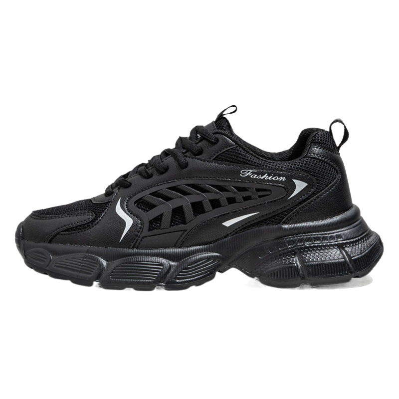 Tallas grandes zapatos de hombre otoño e invierno marca de moda de malla deportiva casual zapatos para correr adolescentes fondo grueso antideslizante resistente al desgaste zapatos de moda papá