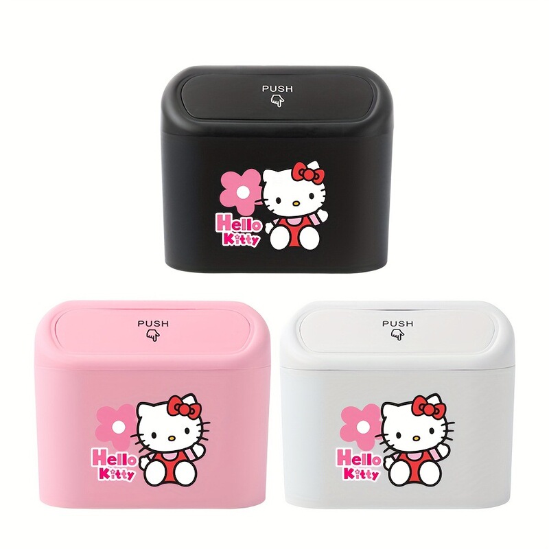 Car Trash Can, Door-Mounted Storage Bin, Cartoon-Style Multifunctional Front Seat Storage Bin, In-Car Storage Bin