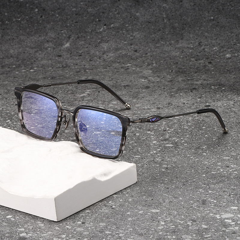 Natural Abalone Shell Pure Titanium Frame Square Glasses, Comfortable to Wear, Suitable for Large Face Shapes, High-Quality in Stock from Shenzhen Natural Abalone Shell Pure Titanium Frame Square Glasses, Comfortable to Wear, Suitable for Large Face Shapes, High-Quality in Stock from Shenzhen