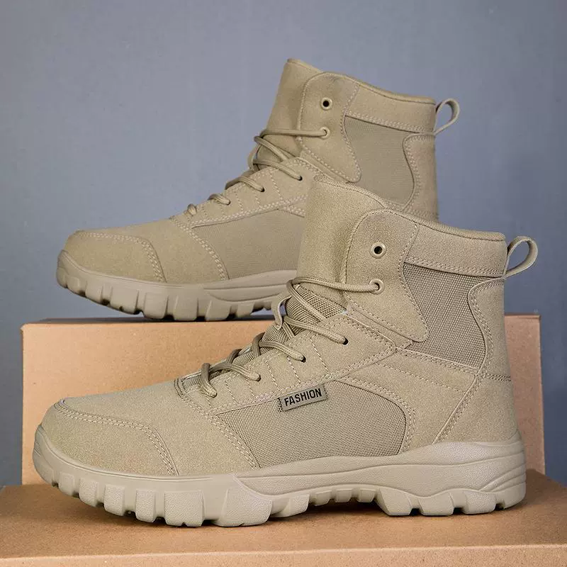Большие размеры мужские сапоги осенние и зимние высокие сапоги на открытом воздухе супер легкие MD холодная клейкая подошва трансграничная мужская обувь