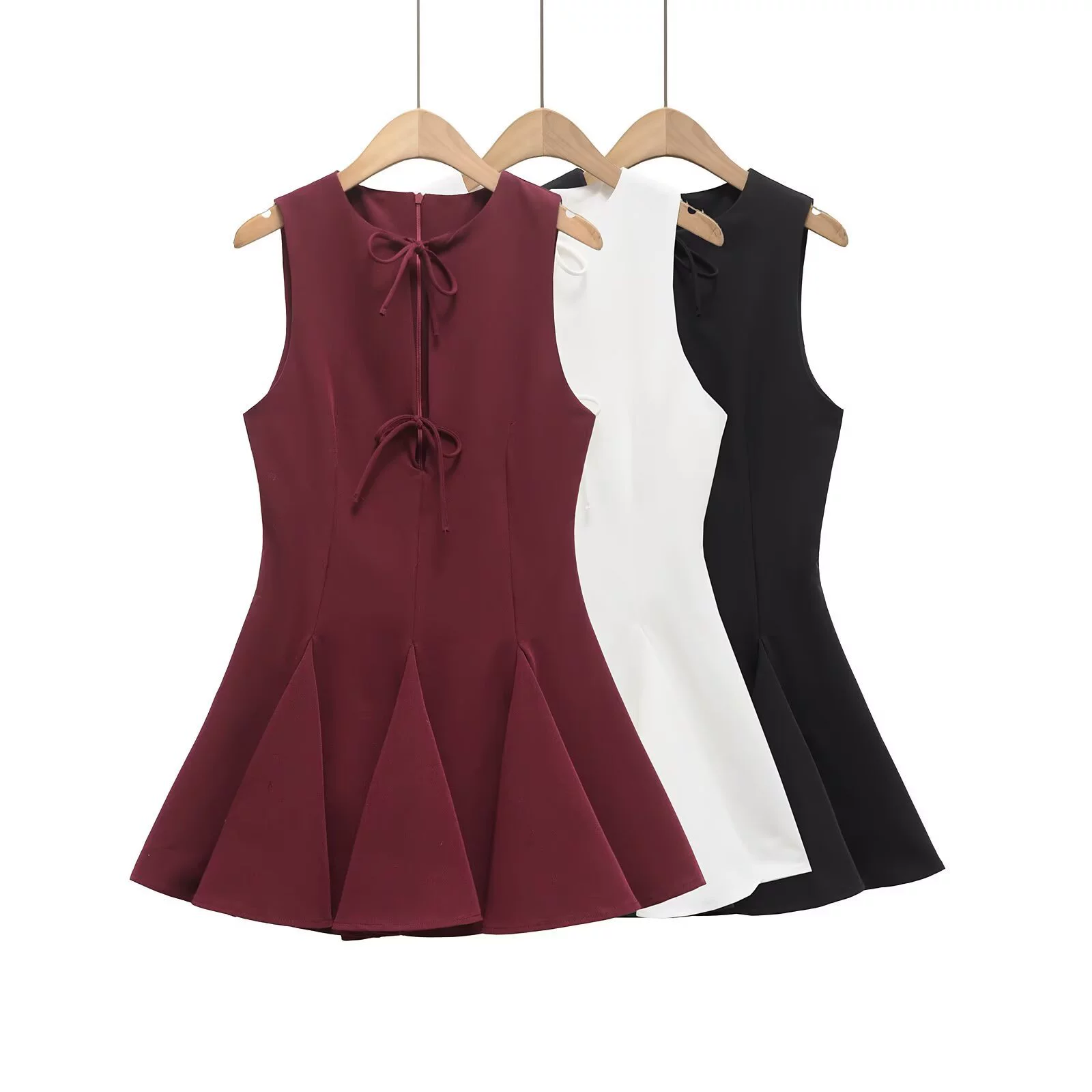 Трансграничная европейская и американская одежда AliExpress, популярное модное платье с волнистым широким подолом и бантом