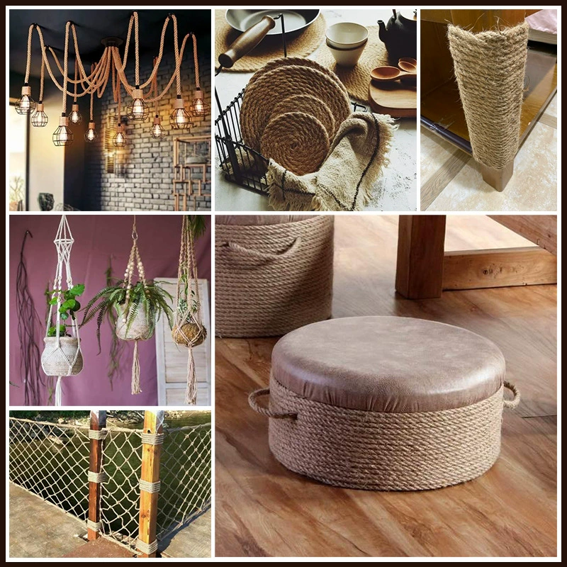 Хендмейд верёвка из конопли для DIY, лоток для когтеточки, привязка верёвки, декоративная упаковка, джутовая верёвка