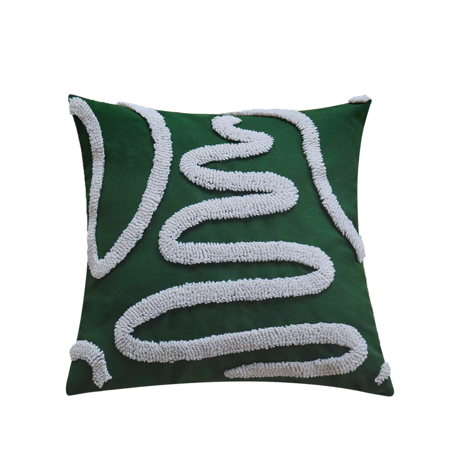 Almohada estilo ins funda de almohada de color sólido funda de cojín de sofá de terciopelo de anillo de chenilla de cama cubierta de cojín de coche de dormitorio al por mayor