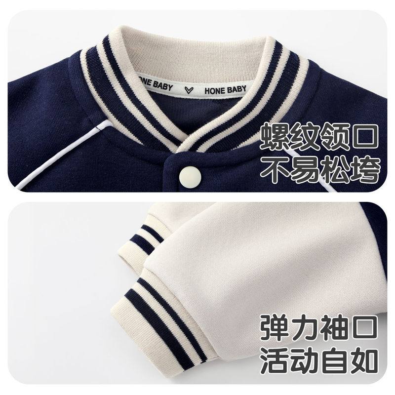 男宝宝套装秋季新款衣服男童初秋洋气三件套婴儿棒球服开衫外出服|undefined