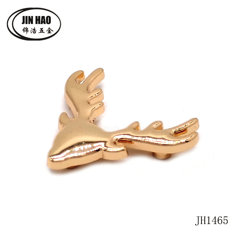 バッグの金属の部品の鹿の装飾は金属の鹿の頭のノートのアルバムの動物のムースの頭のアクセサリの卸売りを掛けます。|undefined