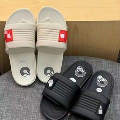 新型サンダル男夏ファッションカジュアル外着アルファベット滑り止め家庭用厚手アウトドアスポーツネット赤カップルスリッパ