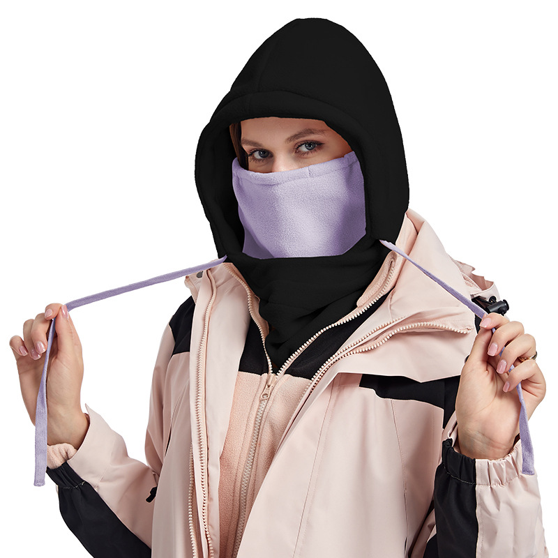Máscara de equitación transfronteriza de otoño e invierno esquí al aire libre a prueba de viento a prueba de frío sombrero caliente protección facial protección del cuello sombrero integrado