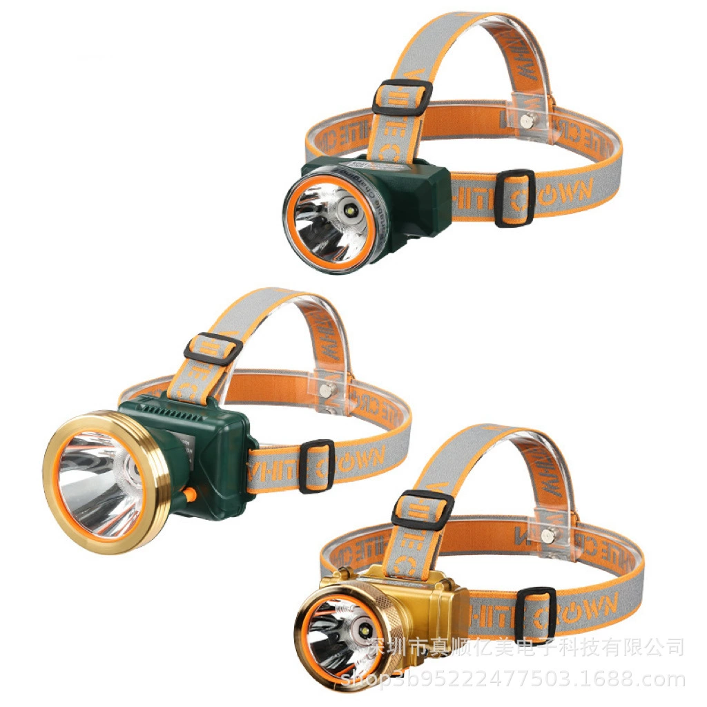 Ожесточенные фары на открытом воздухе светодиодные фары с длинным сияющим светом, сильный литий-электрический водонепроницаемый заряд супер яркий кемпинг шахтерская лампа рыболовная лампа