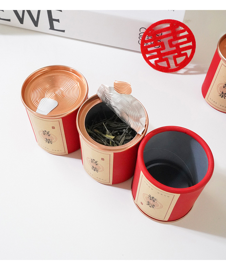 Wedding Favor Mini Tea Gift Canister Da Hong Pao Oolong Chinese Red Keepsake for Guests quality and texture