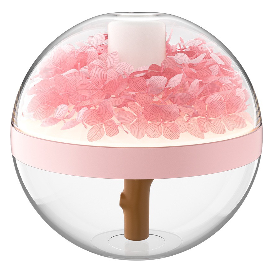 Humidificador con Flor Eterna DIY, Lámpara de Noche y Decoración para Dormitorio
