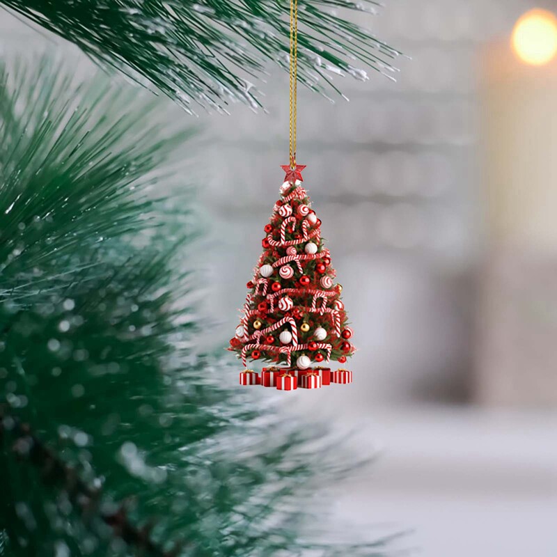 国境を越えたクリスマスツリーのペンダントクリスマスツリーの祝日装飾屋外アクリル平面クリスマス装飾品家庭|undefined
