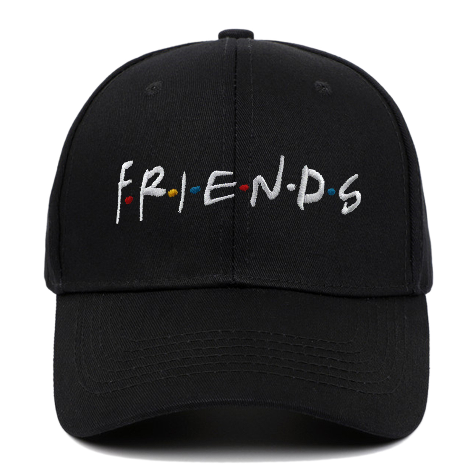 Udenlandsk brev VENNER Broderet baseballhat i bomuld Tilpasning_voghion.com