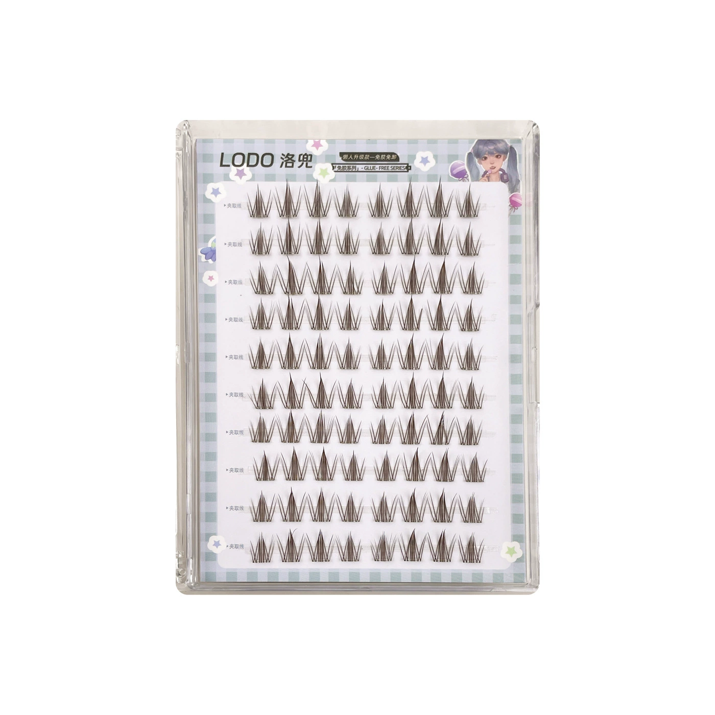 False eyelashes for eyelashes, dense realistic brown comics