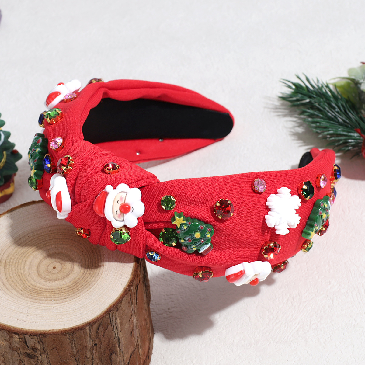 141g Weight Hair Band Hair Accessories Type 1 Piece Quantity Daily Occasion Christmas Festival Santa Claus Pattern Women's Gender Flakes Design Vacation, Simple Style Style Christmas Vacation Simple Style Women's Santa Claus Flakes Hair Band 11