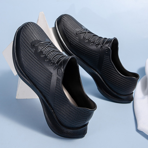 [Factory direct sales] Sports rain boots, fashionable short-tube soft-soled waterproof shoes, non-slip kitchen shoes, men's wear-resistant rubber shoes