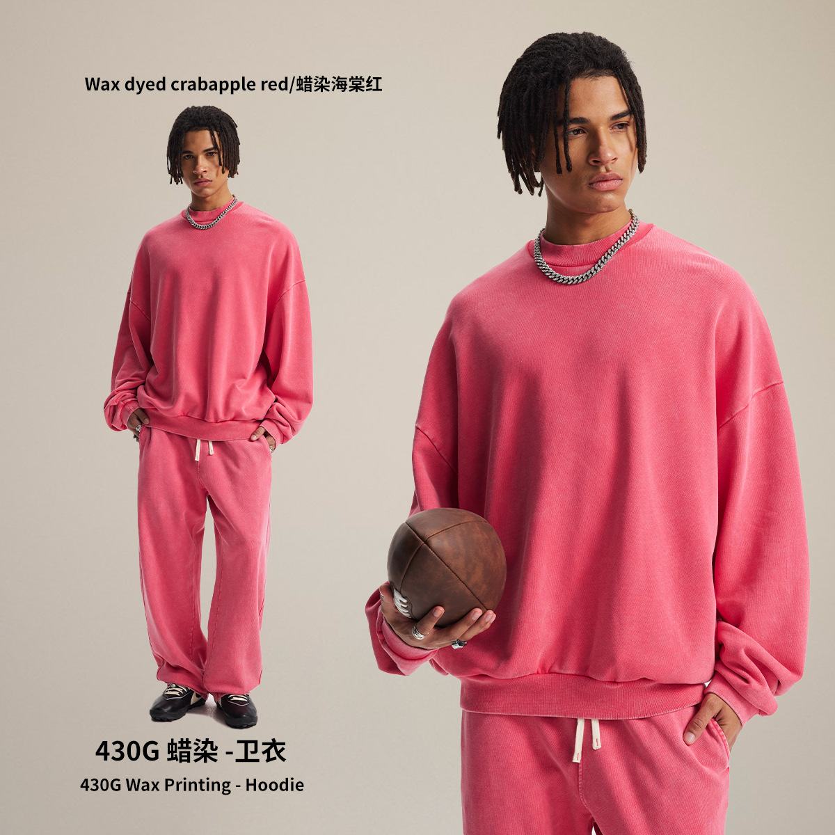 Chain tide hombre| Fuente de venta directa para hacer viejas camisetas parejas set de algodón batim lavado camisetas de cuello redondo pantalones para hombres