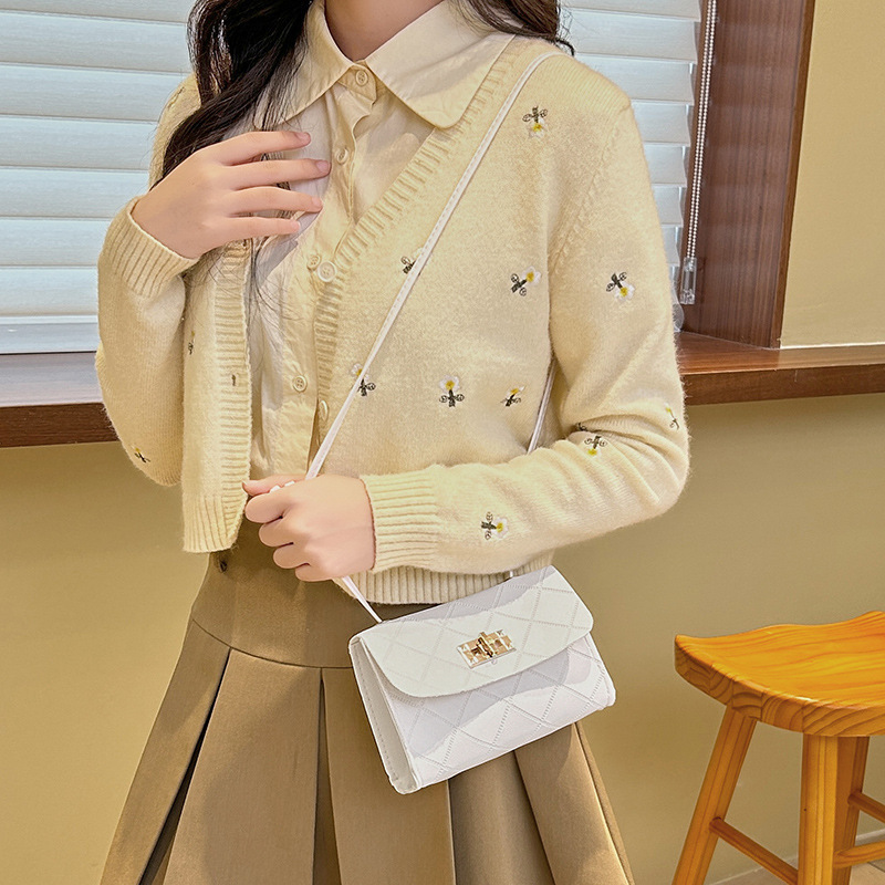 Ladiesbags bolsos de mujer al por mayor transfronterizos mini bolsos cuadrados de moda personalidad diamond relieve bolsos de teléfono móvil