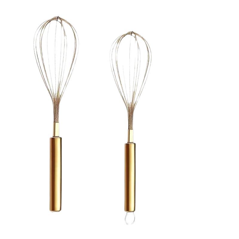 Tel manual din oțel inoxidabil auriu pentru bătut ouă_voghion.com