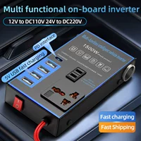Автомобильный инвертор 12v24v в 220v вольт высокой мощности автомобильный преобразователь питания многофункциональное гнездо зарядное устройство