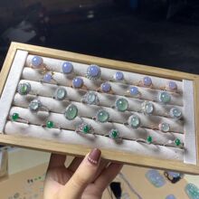 缅甸天然翡翠戒面 a货玉石戒面 蛋面