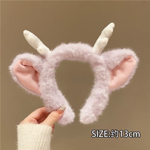 lindos cabello de peluche dragón corno de invierno otoño 2024 tarjeta de cabello de dibujos animados tocadero de Año Nuevo lavado de la cara cabello correa de cabello