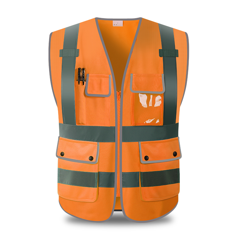 chaleco de seguridad reflectante fluorescente chaleco de tráfico sitio de construcción chaleco de protección reflectante