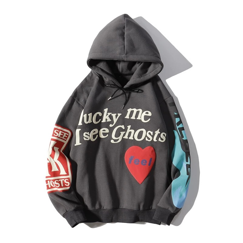 kanye kanye Foaming Love Letter Graffiti Printed Hooded Sweatshirt Men's and Women's Couple's Fleece Jacket kanye kanye Foaming Love Letter Graffiti Printed Hooded Sweatshirt Men's and Women's Couple's Fleece Jacket