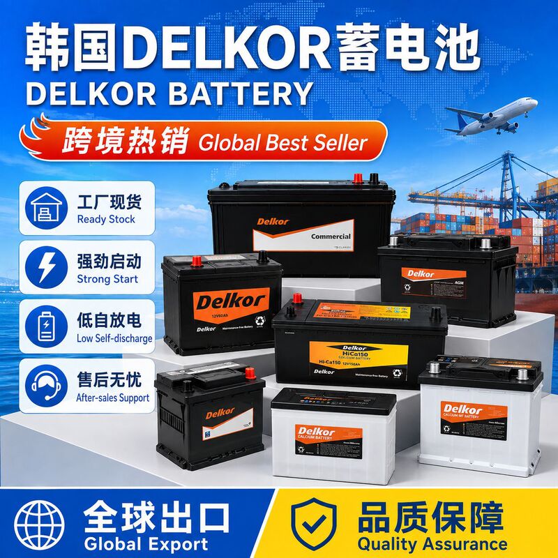 DELKOR maintenance-free 12V shock-resistant and durable starting-type lead-acid car battery, DELKOR car battery