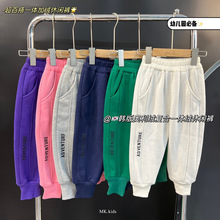 清仓华棉加绒卫衣随机发儿童女宝宝百搭束脚长裤潮卡通元素中小童