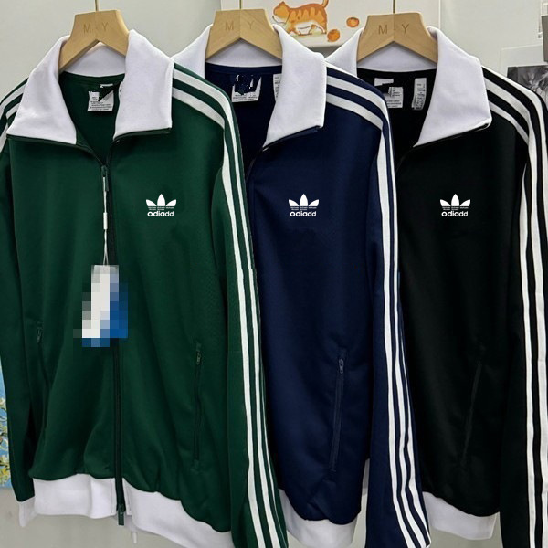 Cross-border high-quality clover embroidered logo spring and autumn trendy classic unisex sports jacket with stand-up collar and zipper, casual style Cross-border high-quality clover embroidered logo spring and autumn trendy classic unisex sports jacket with stand-up collar and zipper, casual style