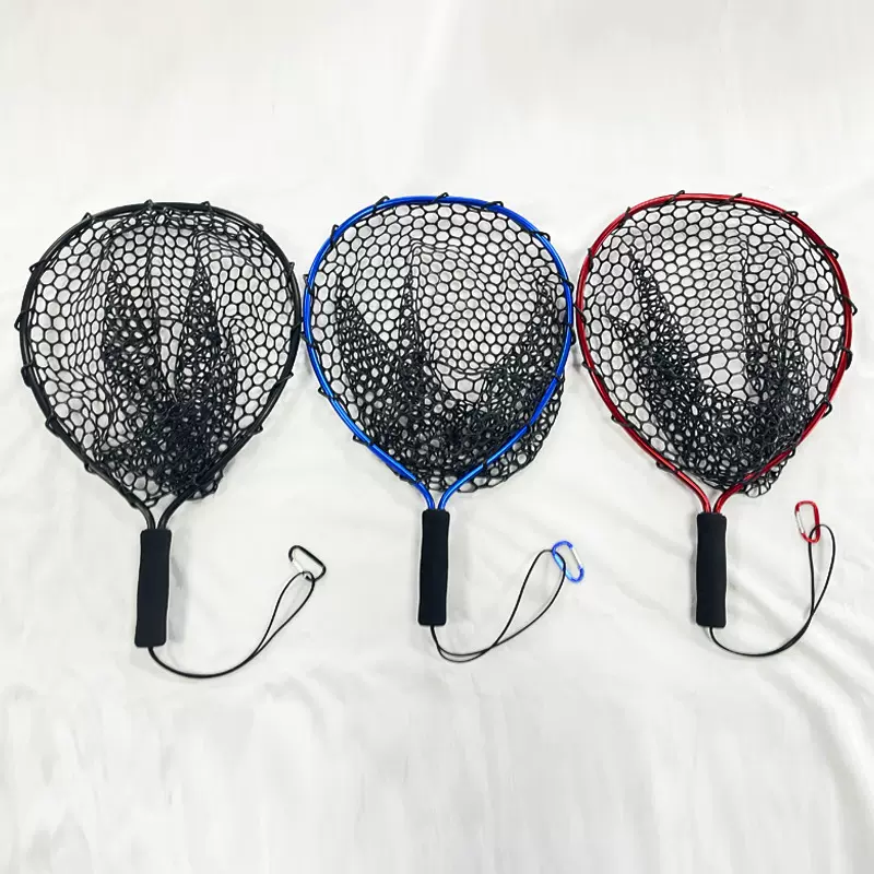 批发抄网渔网网兜抄虾小渔捞铝合金路亚普通硅胶渔护