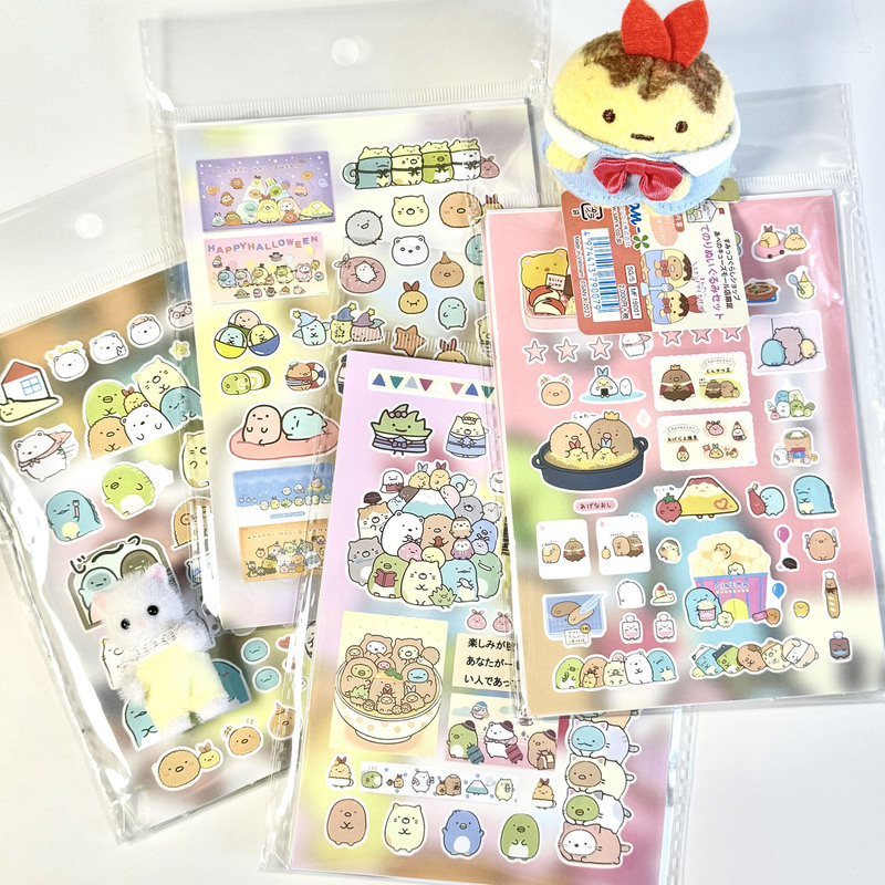 8 Pieces of Corner-Themed Biological Die-Cut Stickers, Cute and Fresh Cartoon Animation DIY Journal Material Waterproof Stickers