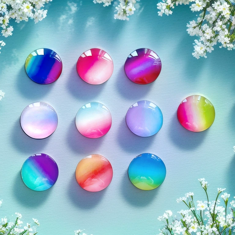 Трансграничная стеклянная градиентная задняя наклейка из макаронного стекла, телескопическая подушка безопасности, настольная подставка, подходит для мобильных телефонов и планшетов, небольшие подарки на складе