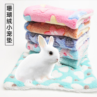 Cross-border Pet Cotton Pad Thickened Warm Cat Puppy Coral Fleece Mat Hamster Rabbit Winter Cotton Nest Mat Wholesale